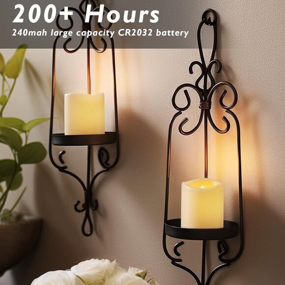 Premium Holiday floating candle lights Led Tea Candle Light Flameless  (12 pack) - Picture 7 of 14